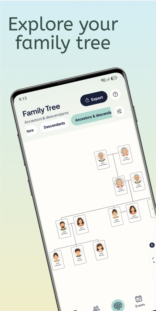 Anvaya — Explore your family tree on phone